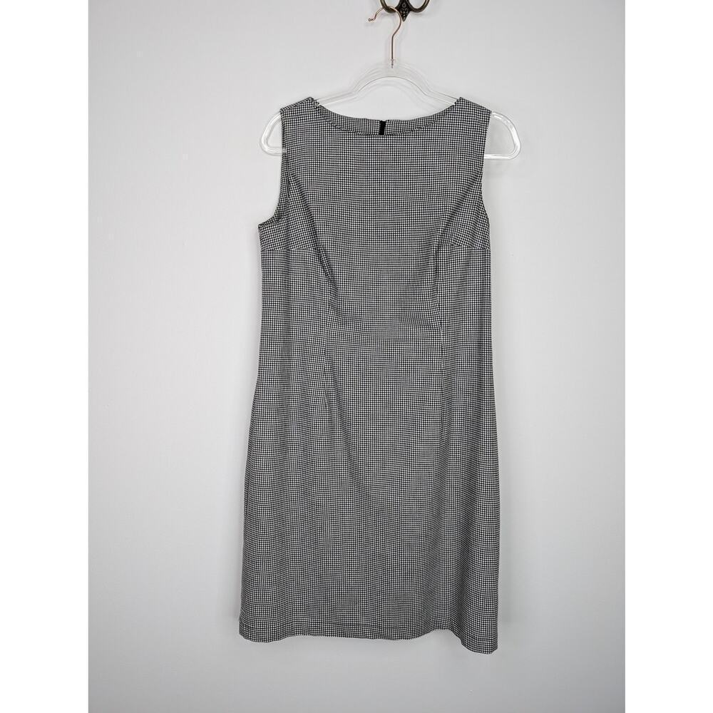 Vintage Carol Anderson Dress Womens 12 Petite Checkered Sleeveless Sheath